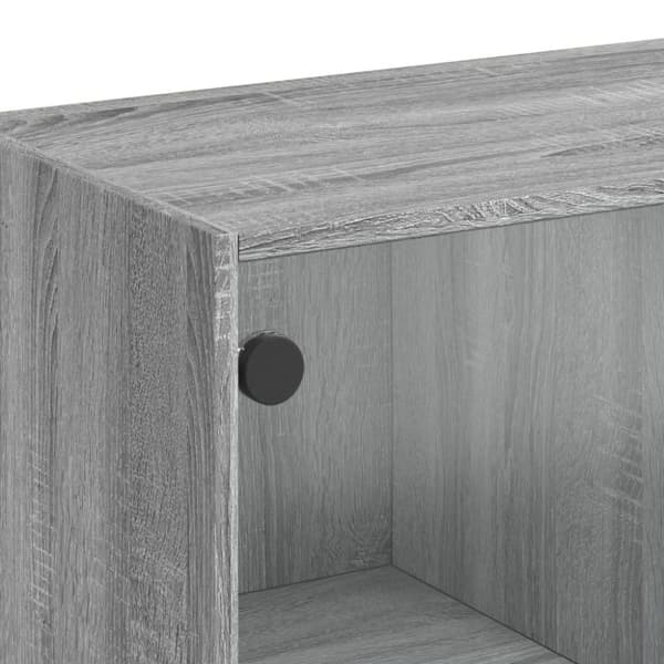 vidaXL Highboard med dører grå sonoma 68x37x142 cm konstruert tre