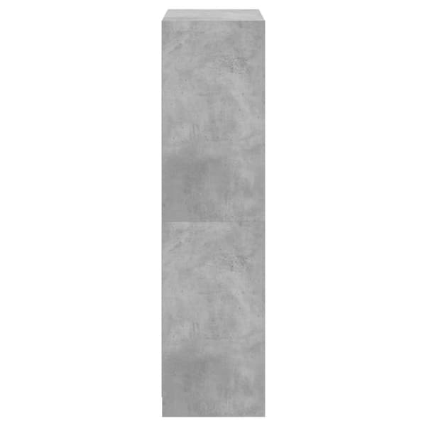 vidaXL Skåp med dörrar betonggrå 68x37x142 cm konstruerat trä