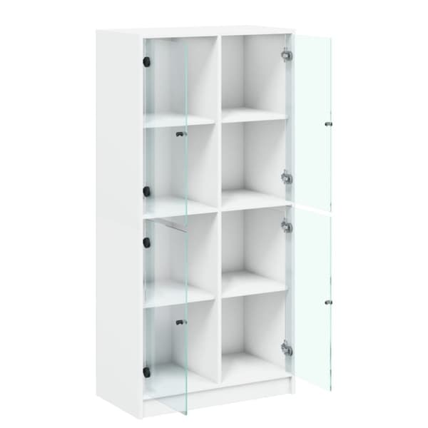 vidaXL Highboard med dører hvit 68x37x142 cm konstruert tre