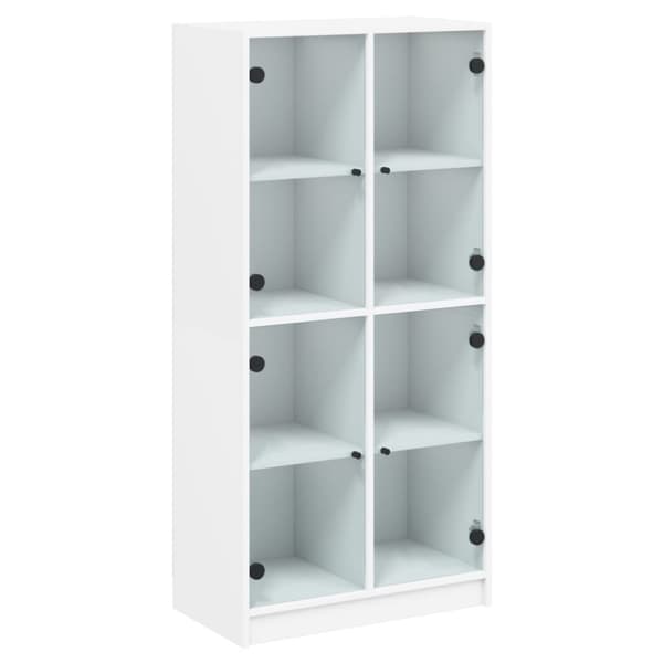 vidaXL Highboard med dører hvit 68x37x142 cm konstruert tre