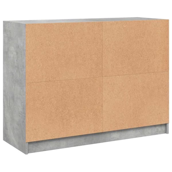 vidaXL Skänk betonggrå 102x37x75,5 cm konstruerat trä