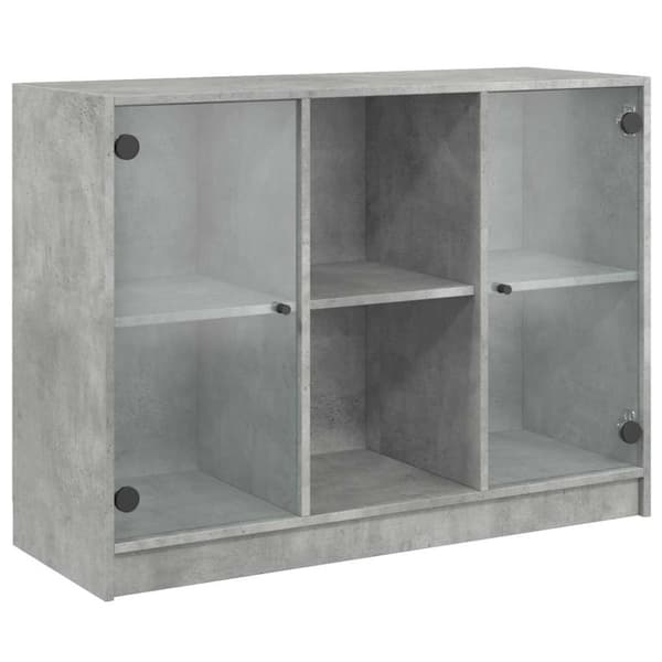 vidaXL Skänk betonggrå 102x37x75,5 cm konstruerat trä