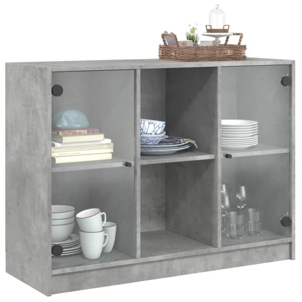 vidaXL skænk 102x37x75,5 cm konstrueret træ betongrå