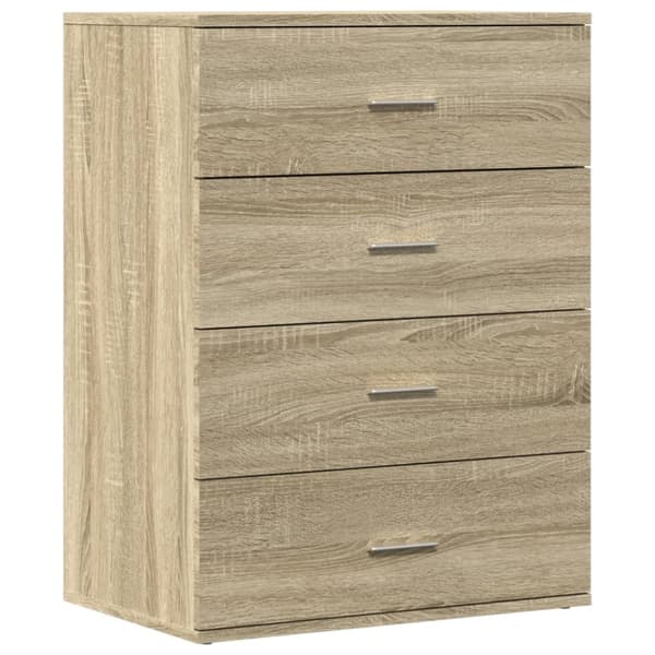 vidaXL Skjenk sonoma eik 60x39x80 cm konstruert tre