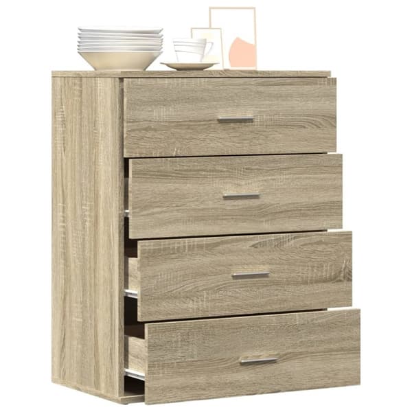 vidaXL Senkki Sonoma-tammi 60x39x80 cm tekninen puu