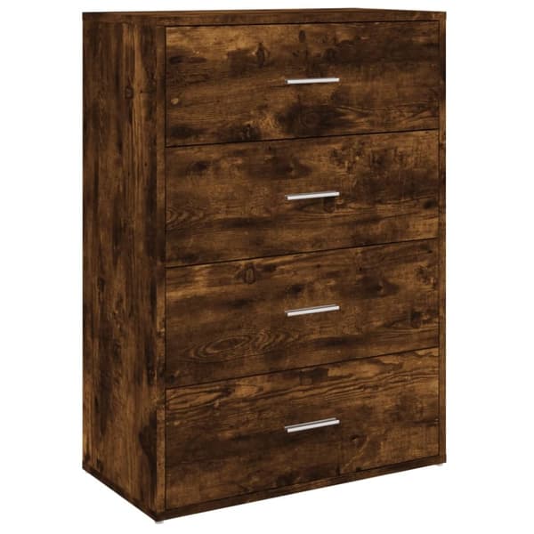 vidaXL skænk 60x31x84 cm konstrueret træ røget egetræsfarve