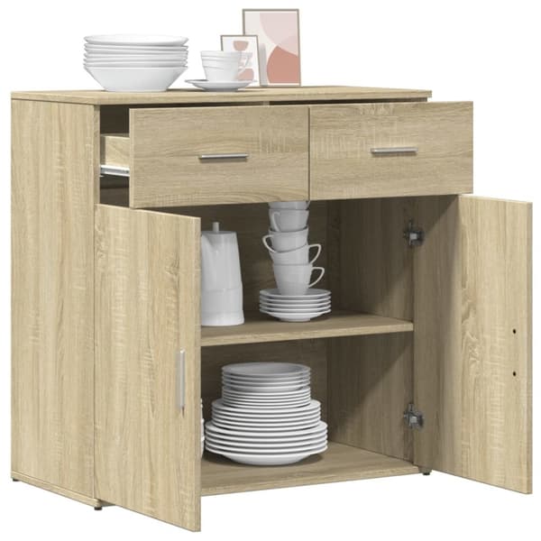 vidaXL Senkki Sonoma-tammi 79x38x80 cm tekninen puu
