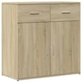 Miniatyrbilde 3 av 10: vidaXL Skjenker 2 stk sonoma eik 79x38x80 cm konstruert tre