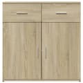 Miniatyrbilde 4 av 10: vidaXL Skjenker 2 stk sonoma eik 79x38x80 cm konstruert tre
