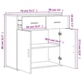 Miniatyrbilde 8 av 10: vidaXL Skjenker 2 stk sonoma eik 79x38x80 cm konstruert tre