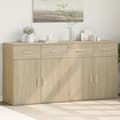 Miniatyrbilde 10 av 10: vidaXL Skjenker 2 stk sonoma eik 79x38x80 cm konstruert tre