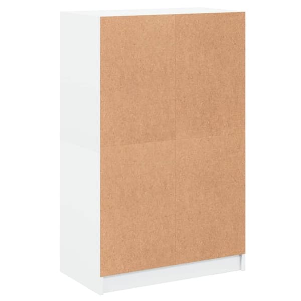 vidaXL skab med låger 68x37x109 cm konstrueret træ hvid
