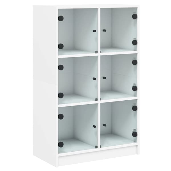 vidaXL Highboard med dører hvit 68x37x109 cm konstruert tre