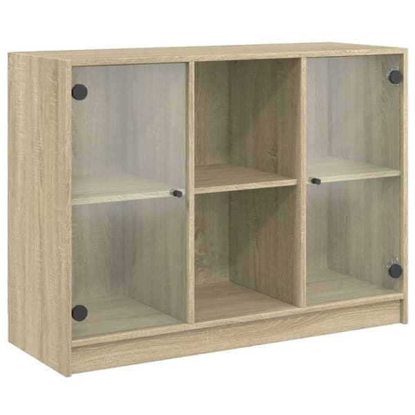 vidaXL Skjenk sonoma eik 102x37x75,5 cm konstruert tre