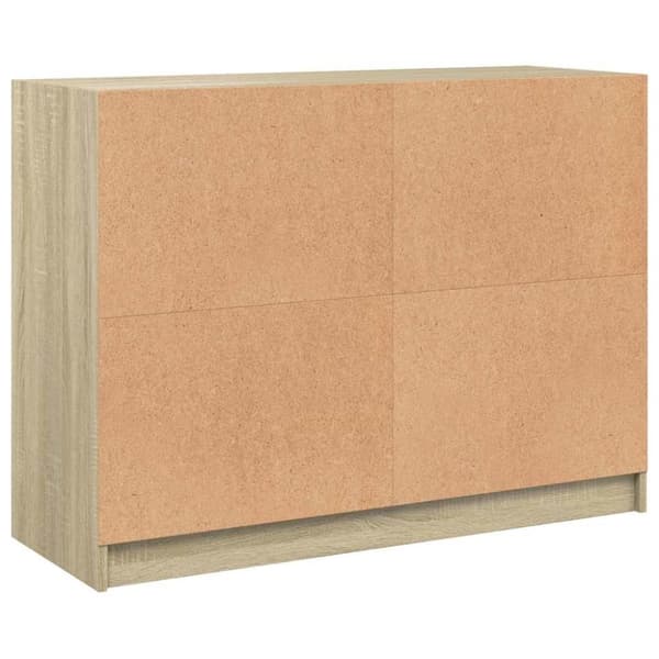 vidaXL Skjenk sonoma eik 102x37x75,5 cm konstruert tre