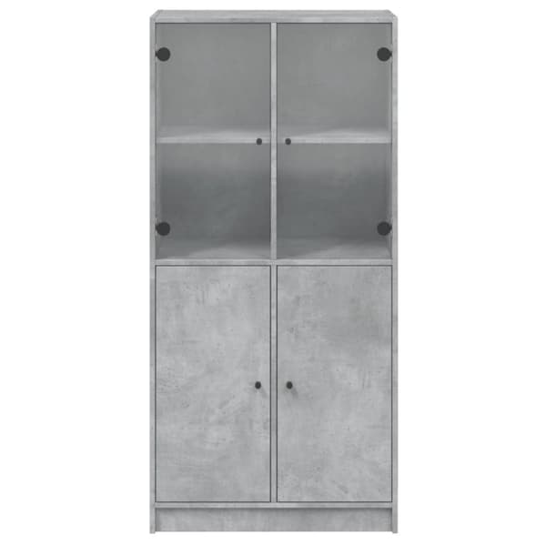 vidaXL skab med låger 68x37x142 cm konstrueret træ betongrå