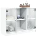 Miniatyrbilde 6 av 11: vidaXL Skjenk hvit 102x37x75,5 cm konstruert tre