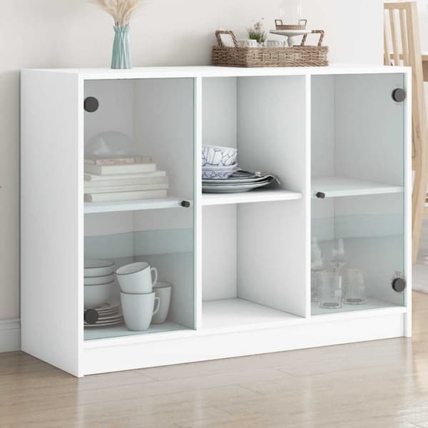vidaXL Skjenk hvit 102x37x75,5 cm konstruert tre