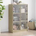 Miniatyrbilde 11 av 11: vidaXL Highboard med dører sonoma eik 68x37x109 cm konstruert tre