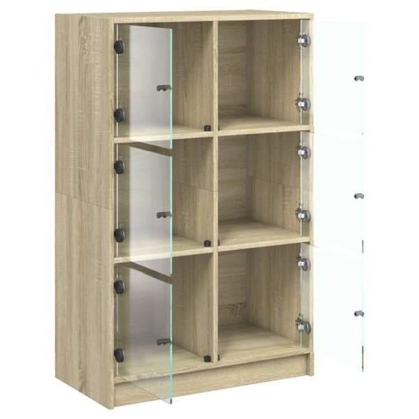 vidaXL skab med låger 68x37x109 cm konstrueret træ sonoma-eg