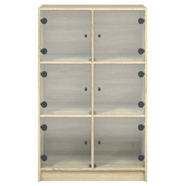 vidaXL skab med låger 68x37x109 cm konstrueret træ sonoma-eg