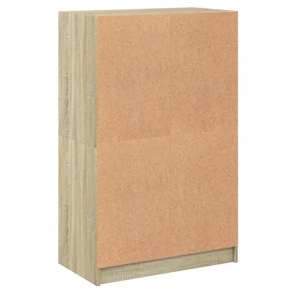 vidaXL skab med låger 68x37x109 cm konstrueret træ sonoma-eg