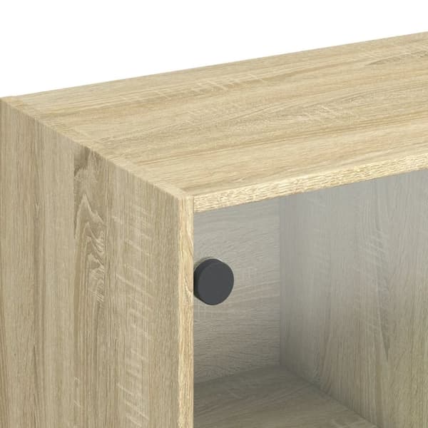 vidaXL skab med låger 68x37x109 cm konstrueret træ sonoma-eg