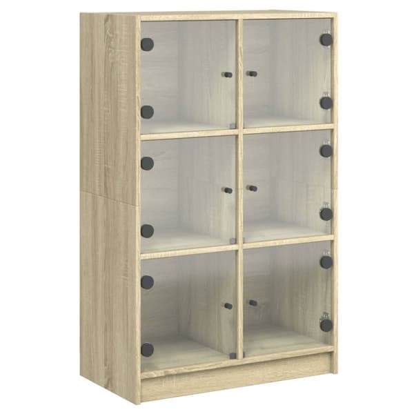 vidaXL skab med låger 68x37x109 cm konstrueret træ sonoma-eg
