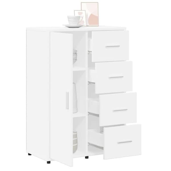 vidaXL skab 60x31x84 cm konstrueret træ hvid