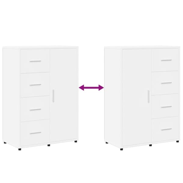 vidaXL skab 60x31x84 cm konstrueret træ hvid