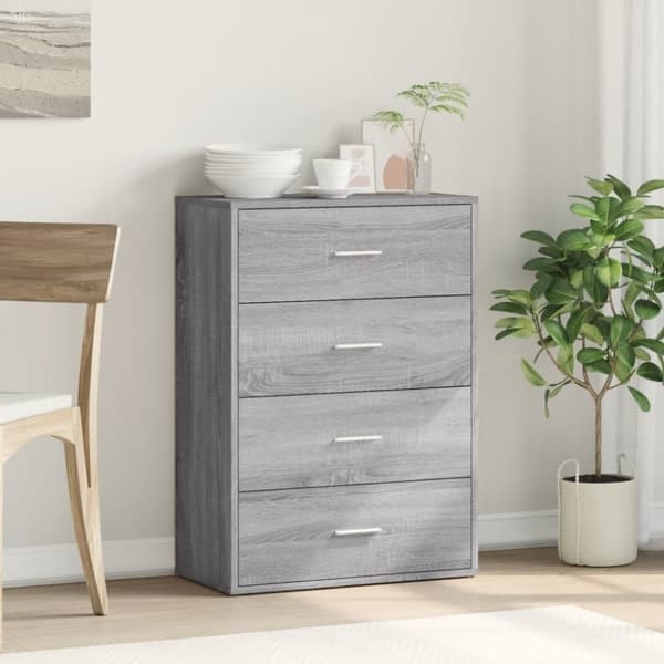 vidaXL Skjenk grå sonoma 60x31x84 cm konstruert tre