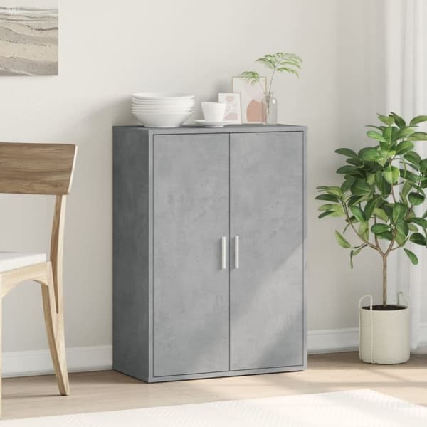 vidaXL Byrå betonggrå 60x31x84 cm konstruerat trä