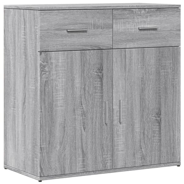 vidaXL Skjenker 2 stk grå sonoma 79x38x80 cm konstruert tre