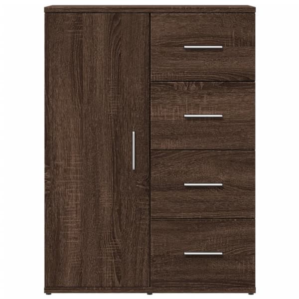vidaXL Skjenk brun eik 59x39x80 cm konstruert tre