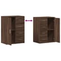 Miniatyrbilde 7 av 11: vidaXL Skjenk brun eik 59x39x80 cm konstruert tre