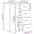 Miniatyrbilde 10 av 11: vidaXL Skjenk brun eik 59x39x80 cm konstruert tre