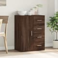 Miniatyrbilde 2 av 11: vidaXL Skjenk brun eik 59x39x80 cm konstruert tre