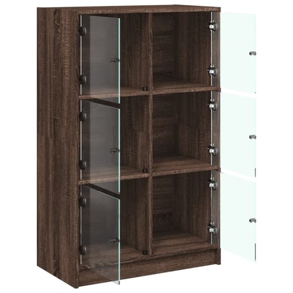 vidaXL skab med låger 68x37x109 cm konstrueret træ brun egetræsfarve