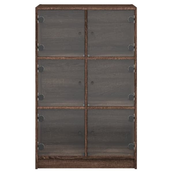 vidaXL skab med låger 68x37x109 cm konstrueret træ brun egetræsfarve