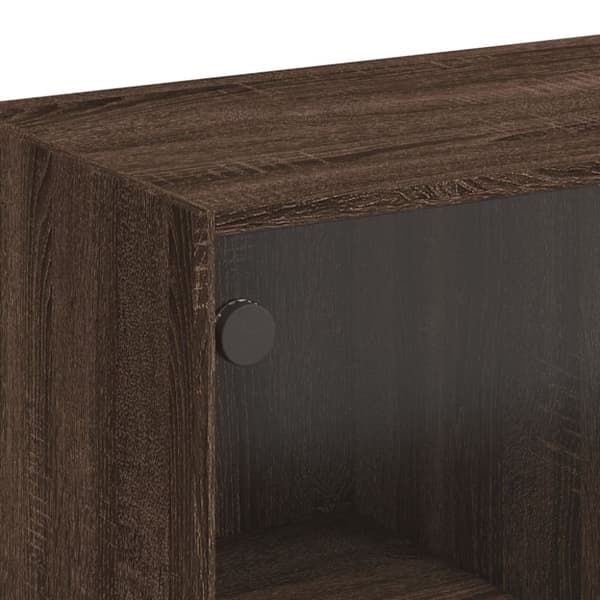 vidaXL Highboard med dører brun eik 68x37x109 cm konstruert tre