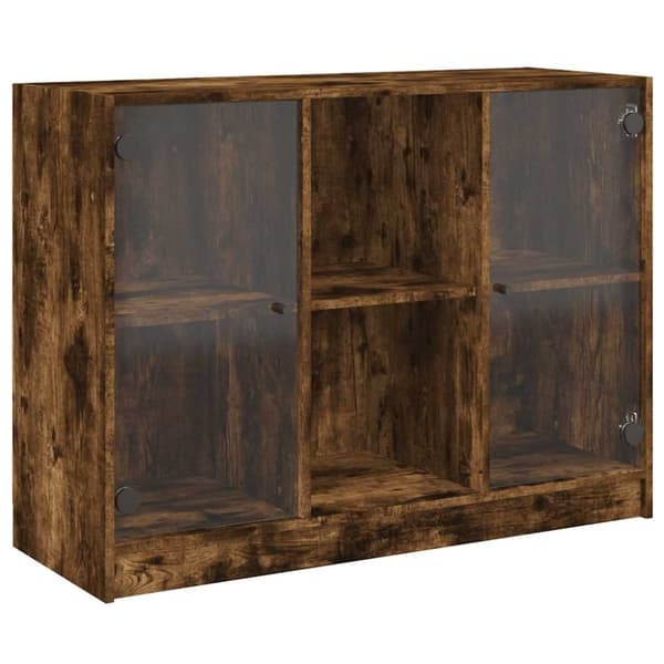 vidaXL Skjenk røkt eik 102x37x75,5 cm konstruert tre
