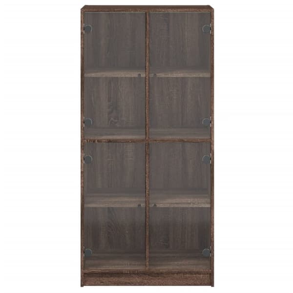 vidaXL Highboard med dører brun eik 68x37x142 cm konstruert tre