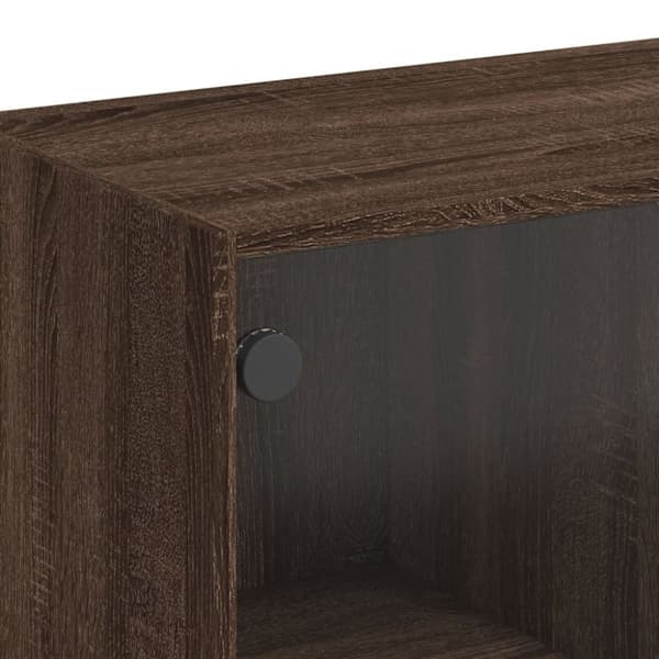 vidaXL Highboard med dører brun eik 68x37x142 cm konstruert tre