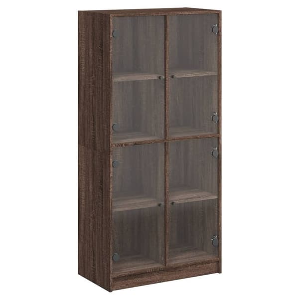 vidaXL Highboard med dører brun eik 68x37x142 cm konstruert tre