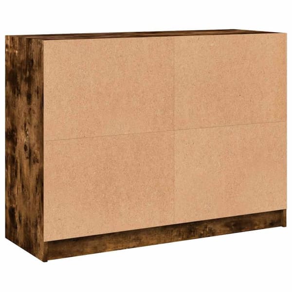 vidaXL skænk 102x37x75,5 cm konstrueret træ røget egetræsfarve