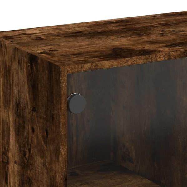vidaXL skænk 102x37x75,5 cm konstrueret træ røget egetræsfarve