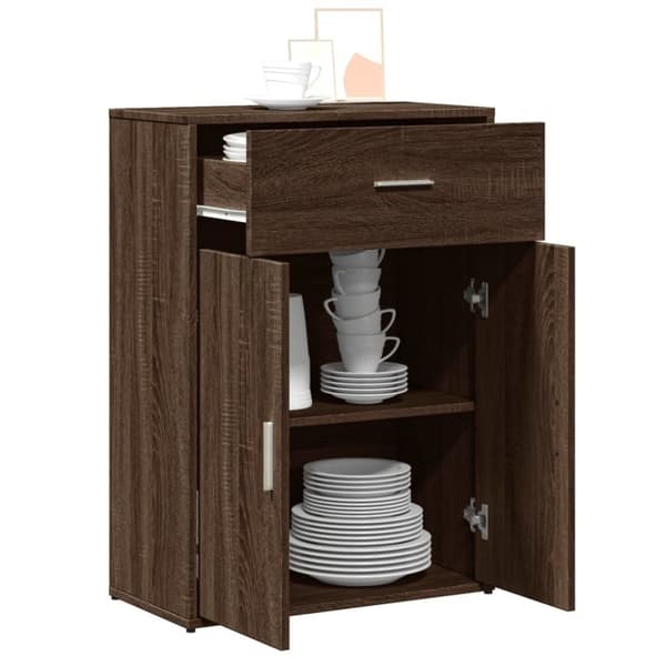 vidaXL Senkki ruskea tammi 60x30x84 cm tekninen puu
