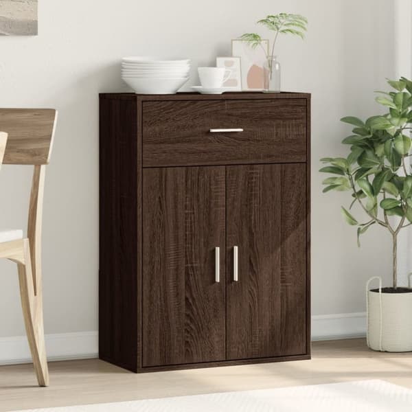 vidaXL Senkki ruskea tammi 60x30x84 cm tekninen puu