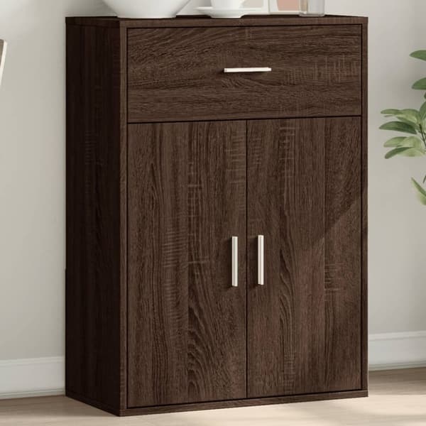 vidaXL Skjenk brun eik 60x30x84 cm konstruert tre