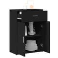 Miniatyrbilde 3 av 11: vidaXL Skjenk svart 60x30x84 cm konstruert tre
